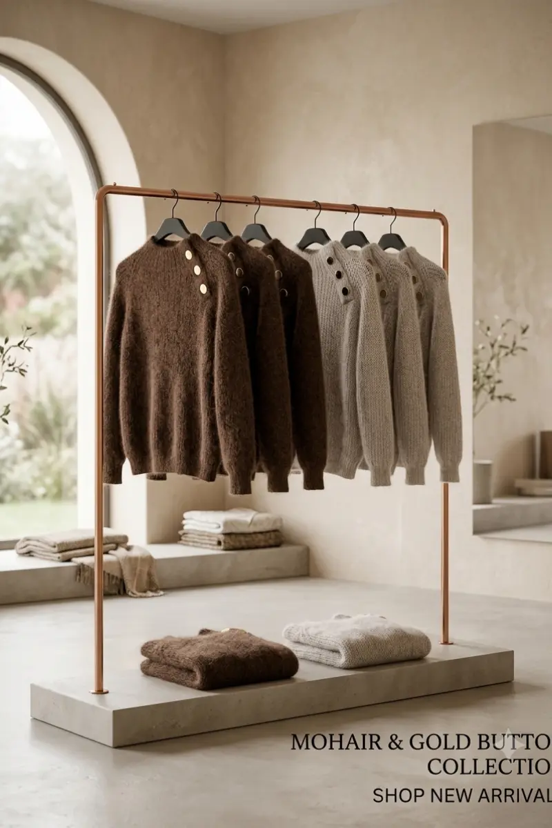 Vista detalle 1 de Jersey mohair botones 