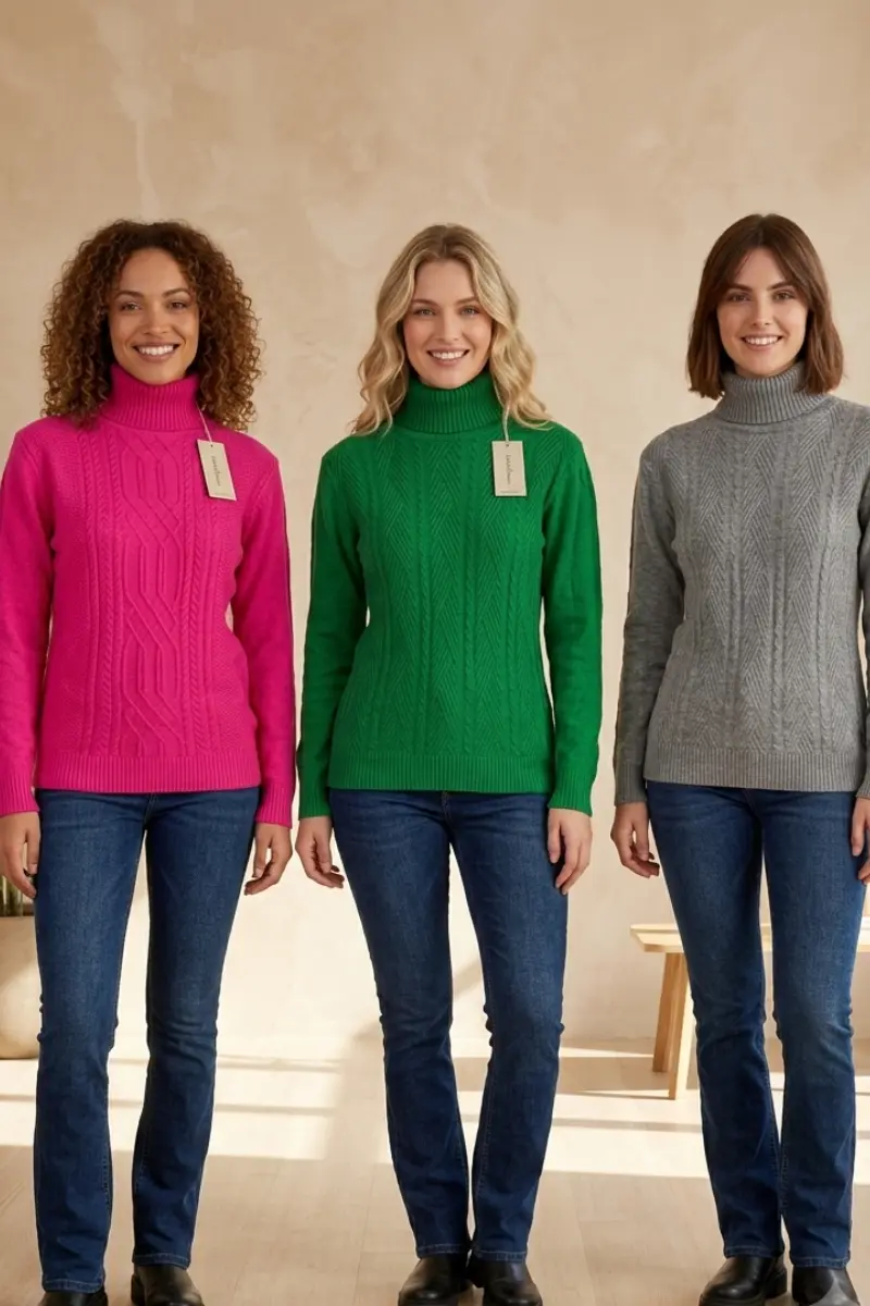 Jersey oversize cuello vuelto 